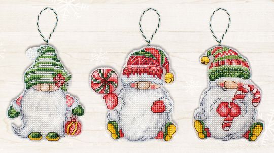 Letistitch by Luca-S - CHRISTMAS TIGERS TOYS KIT OF 3 PIECES 