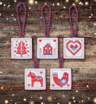 SUPER SALE Anchor Essentials Christmas - Nordic Decorations Red & Blue 