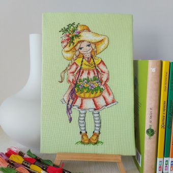 Artmishka Cross Stitch - A Flower Girl 