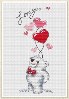 Artmishka Cross Stitch - Bear in Love 