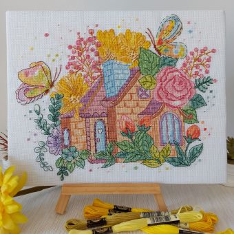 Artmishka Cross Stitch - The Flowers House - FLOWERs COTTAGE 
