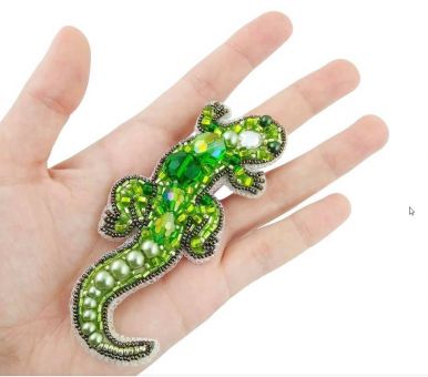 Charivna Mit - Lizard - Perlen-Brosche Materialset 