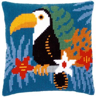 Vervaco Cross Stitch Cushion Kit - Toucan 
