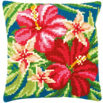 Vervaco Cross Stitch Cushion Kit - Botanical Flowers 