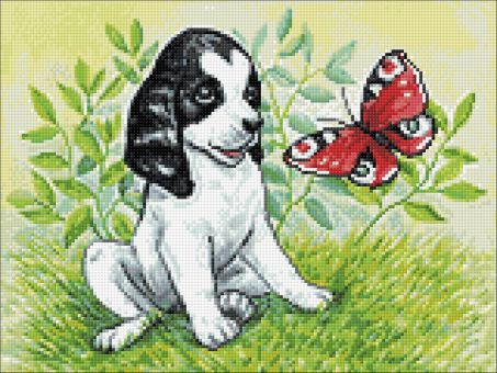 Diamond Painting Neocraft - Puppy and Butterfly 