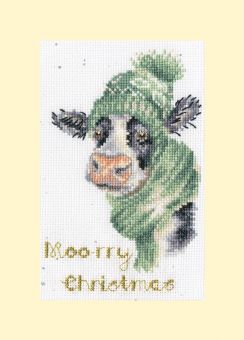 Bothy Threads - Greeting Card - HANNAH DALE - MOO-RRY CHRISTMAS 