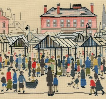 Bothy Threads - The Lowry Collection - Market Scene 