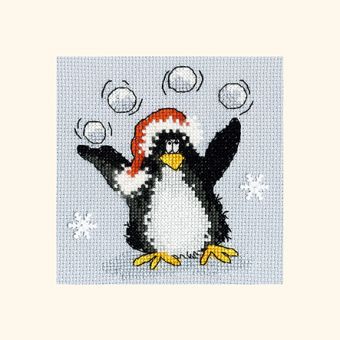 Bothy Threads - Christmas Card – PPP Playing Snowballs 