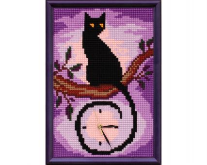 Collection D'Art - Clock Black violet 