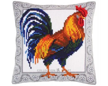 Collection D'Art Kreuzstichkissen - Gallic rooster 