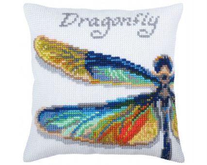 Collection D'Art Kreuzstichkissen - Dragonfly 