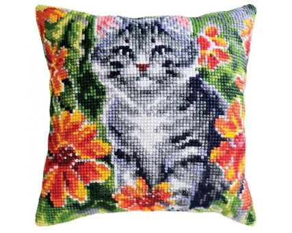 Collection D'Art Cross stitch cushion - I hid! 