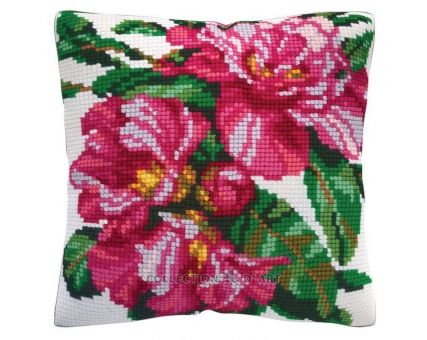 Collection D'Art Cross stitch cushion - Azalea 