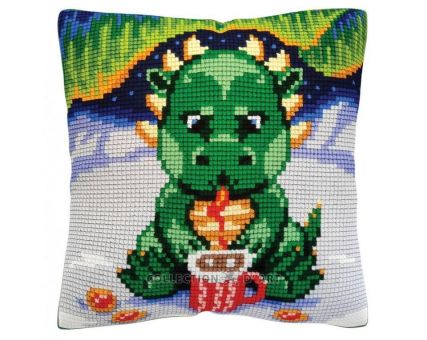 Collection D'Art Cross stitch cushion - Hot chocolate 