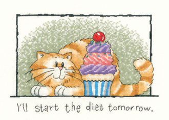 Heritage Stitchcraft  - Cats Rule - Diet Tomorrow 