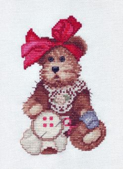 Cross Stitch Corner - Bear (Design by Ellen Maurer-Stroh) 