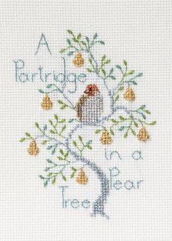 Derwentwater Designs - Weihnachtskarte A Partridge In A Pear Tree 