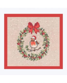 Le Bonheur des Dames - December wreath robin bird 
