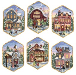 Dimensions Gold Collection - Christmas Village Ornaments 