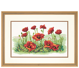 Dimensions Stamped Cross Stitch - Field of Poppies -- 03237 