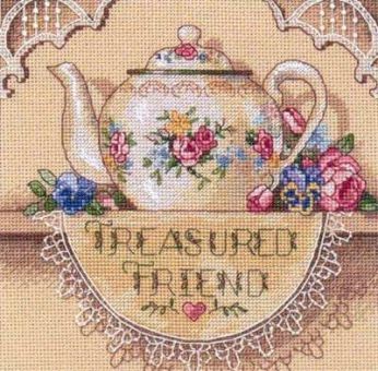 Dimensions Gold Petites - Treasured Friend Teapot without frame