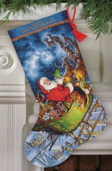 Dimensions Gold Collection - Gold Collection Santa's Flight Stocking 