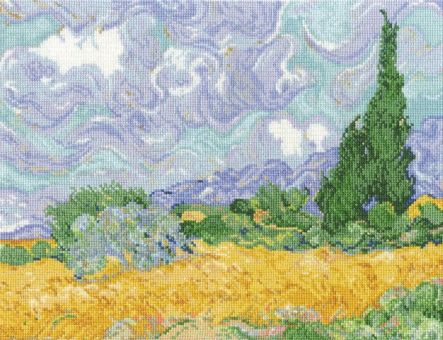 DMC The National Gallery - Van Gogh's A Wheatfield with Cypresses 