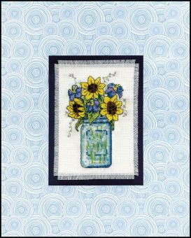 Design Works - Floral Jar Stitch & Mat 