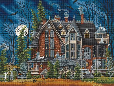 Letistitch by Luca-S - DECORATING THE HAUNTED HOUSE 
