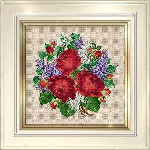 Ellen Maurer-Stroh - Roses and Lilacs Bouquet 