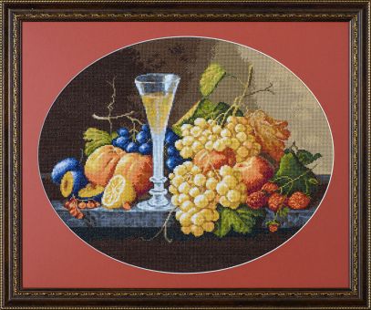 Expressions - Still life with fruits and wine glass 