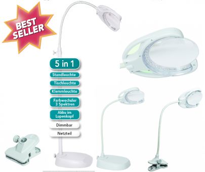 SUPER SALE - 5-in-1 LED Lamp & Magnifier 