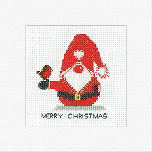 Heritage Stitchcraft - Gonk Father Christmas Card 