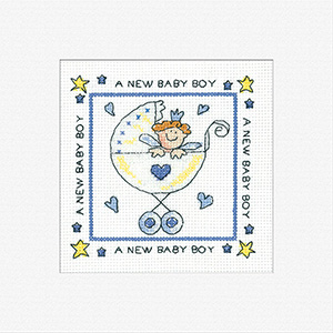 Heritage Stitchcraft Greeting Cards - New Baby Boy 