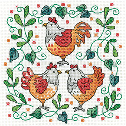 Heritage Stitchcraft - Three French Hens 