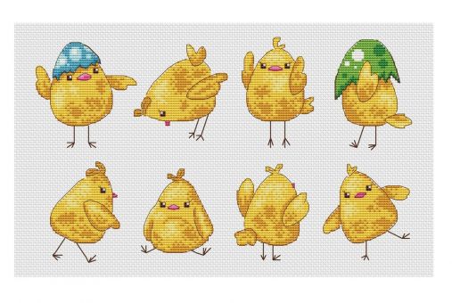 Artmishka Cross Stitch - Easter Chickens 3 