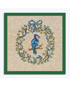 Le Bonheur des Dames - January wreath jay bird 
