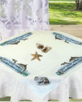 Luc Créations - Table cloth dolphins 