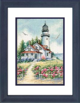 Dimensions Gold Petites - Scenic Lighthouse - incl. frame blue