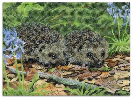 Heritage Stitchcraft - Hedgehogs in Spring -  Nigel Artingstall 