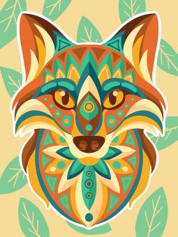 Diamond Painting Crafting Spark - Colourful Fox 