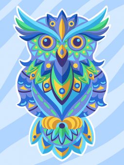 Diamond Painting Crafting Spark - Colourful Owl 