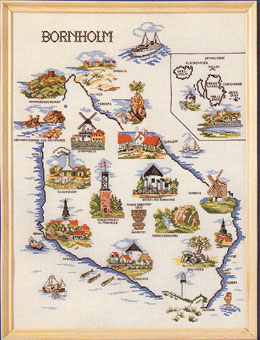 Oehlenschläger - Landkarte Bornholm 