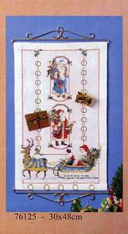 Adventskalender - Weihnachtsmann im Schlitten 