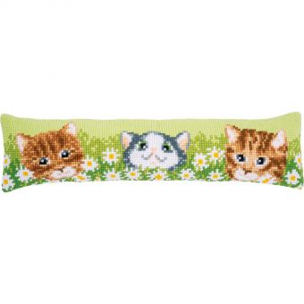 Vervaco Door Stopper - CROSS STITCH DRAFT STOPPER KIT CATS AMONG DAISIES 