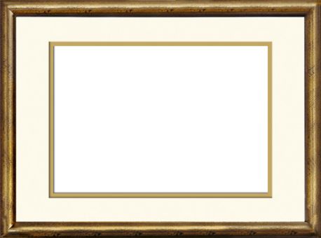 Cross Stitch Corner - Frame for ( 5" x 7") pictures - gold 