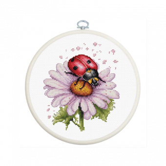 Luca-S - CROSS STITCH KIT WITH HOOP INCLUDED Field Flower 