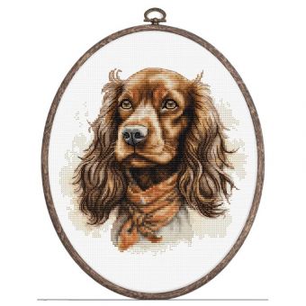 Luca-S - CROSS STITCH KIT WITH HOOP INCLUDED THE DACHSHUND 