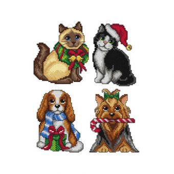 Orchidea  PLASTIC CANVAS - CHRISTMAS Cats and Dogs 