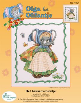 THE STITCH COMPANY Olga het Olifantje - HET HEKSENVROUWTJE 